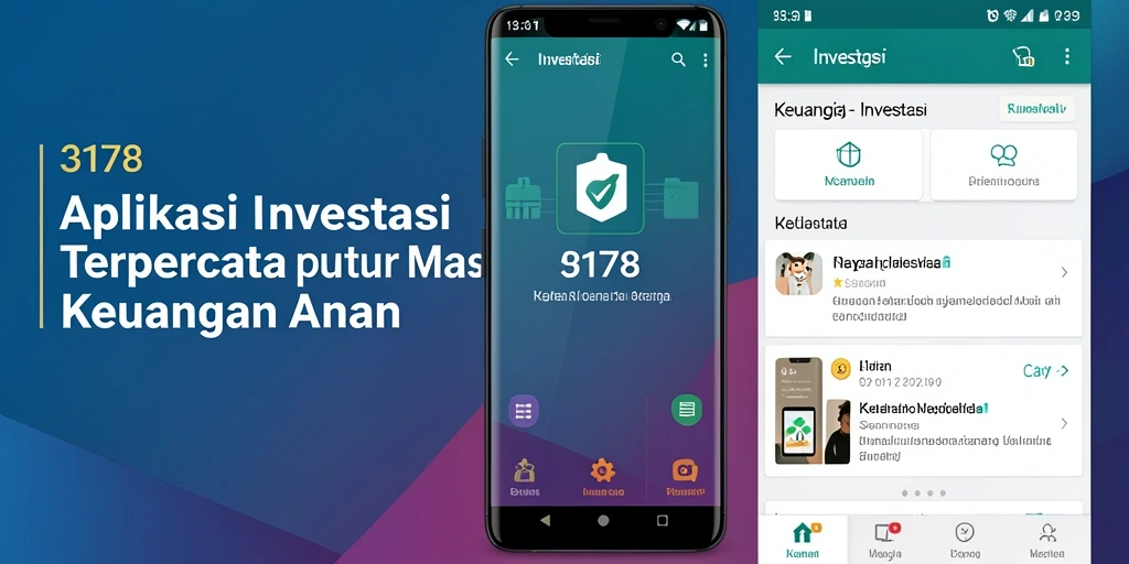 Tampilan antarmuka aplikasi Investasi yang user-friendly dan informatif.