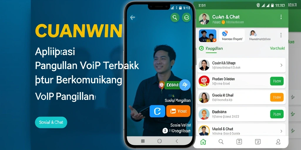 Screenshot utama CUANWIN menampilkan antarmuka VoIP Panggilan yang intuitif.