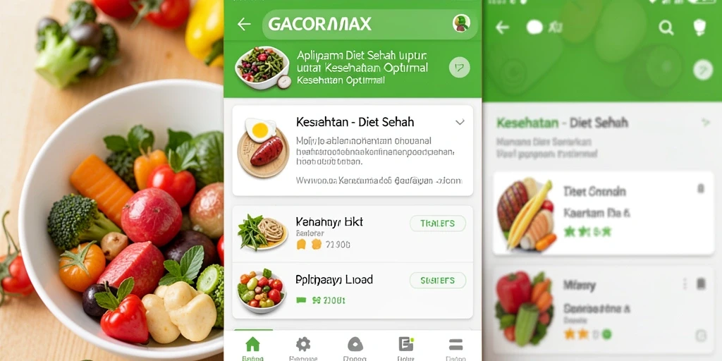 Antarmuka GACORMAX yang menarik dan fungsional untuk Diet Sehat.