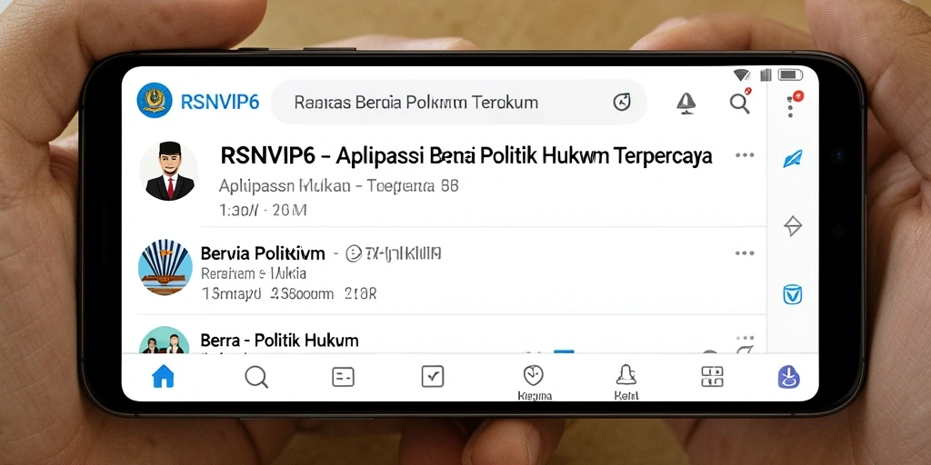 Tampilan antarmuka aplikasi RSNVIP6 yang informatif dan mudah dinavigasi.