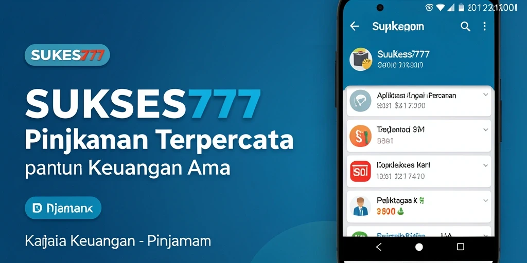Tampilan antarmuka pengguna SUKSES777 yang simpel dan modern.